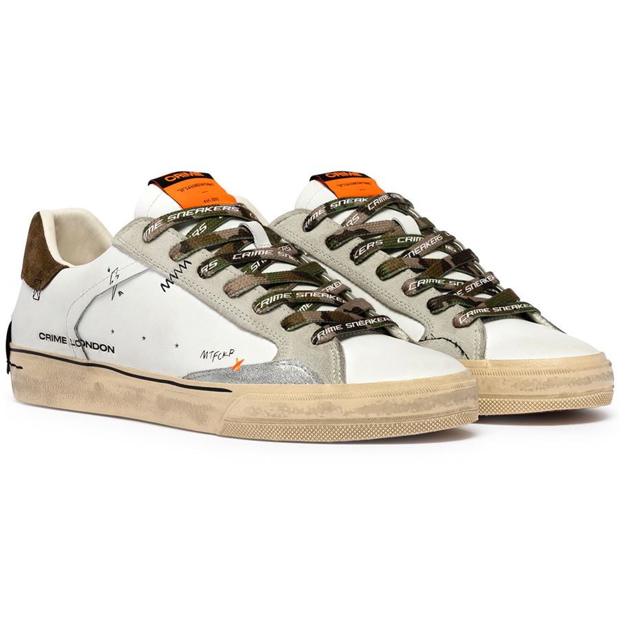 Deconstructed military green sneakers da uomo Crime London | 19071PP810